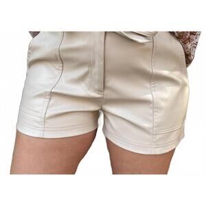 NEW JESS LEA new york minute faux leather short in tan